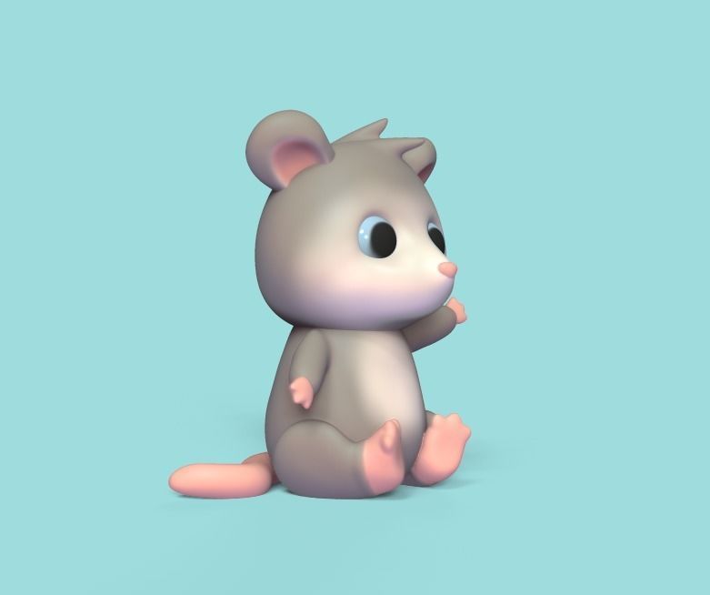 Cute Possum 3D print model_1