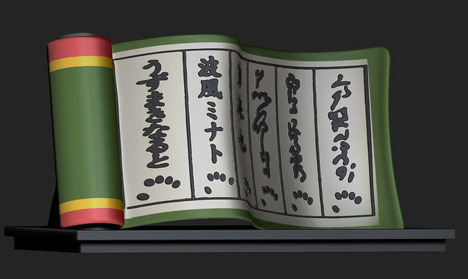 Summoning Scroll from Naruto Anime 3D print model