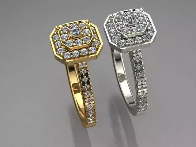 3d model female ring