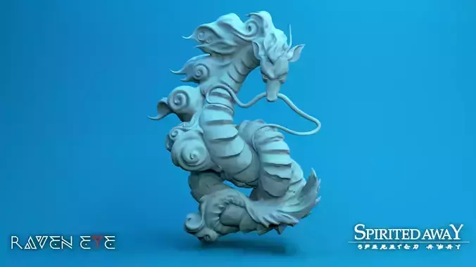 Haku spirited away dragon 3D print model