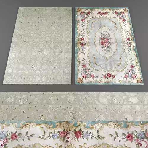 Rugs collection 333 Low-poly 3D model