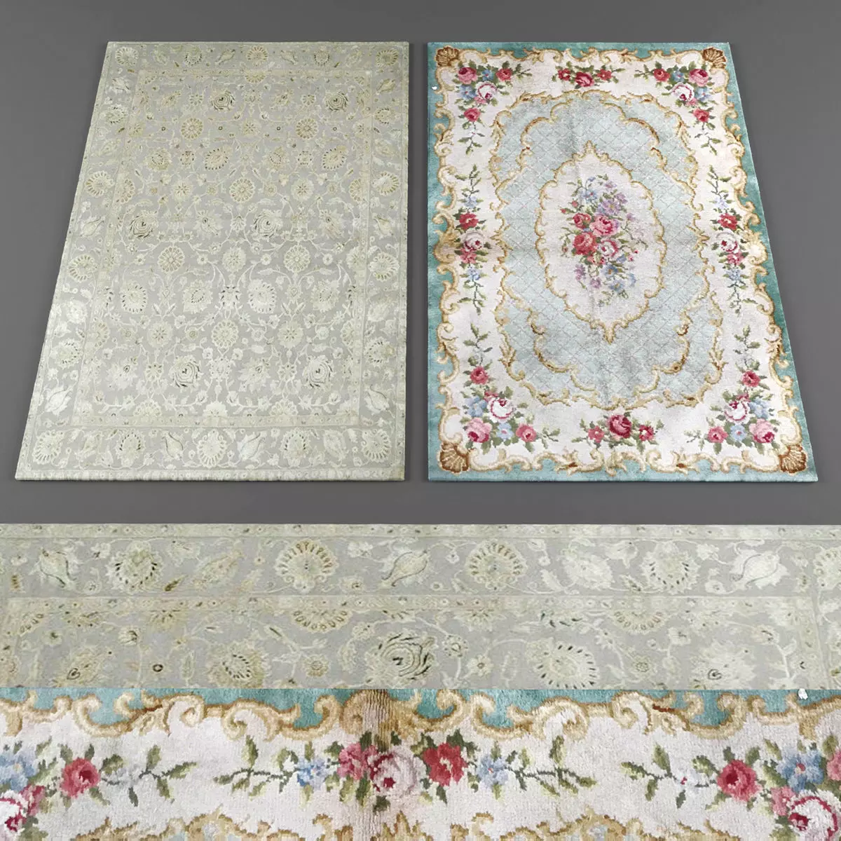 Rugs collection 333 Low-poly 3D model_0