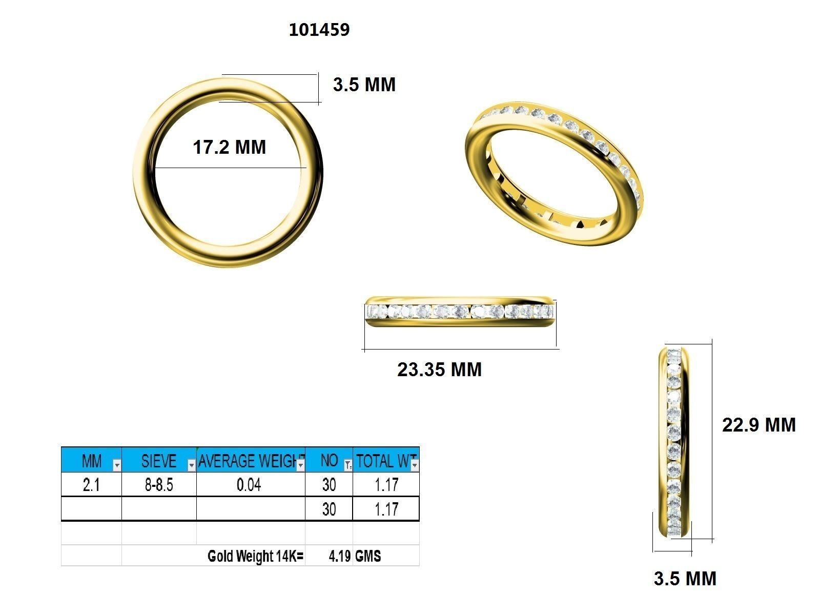 Ring - 101459 3D print model_12