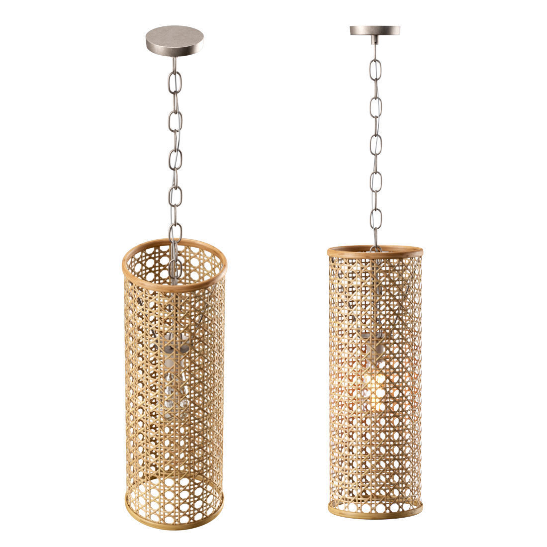 Viliam hanging rattan lamp VR26  3D model_1
