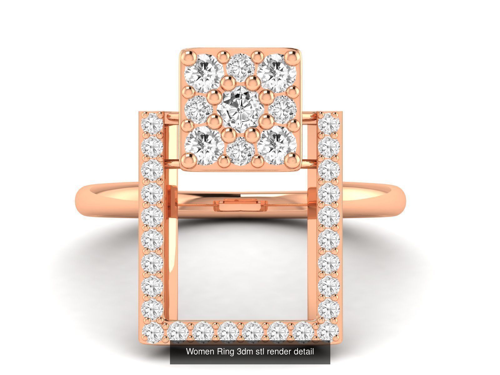 25 Women cocktail Ring 3dm stl render detail 3D Model Collection_22