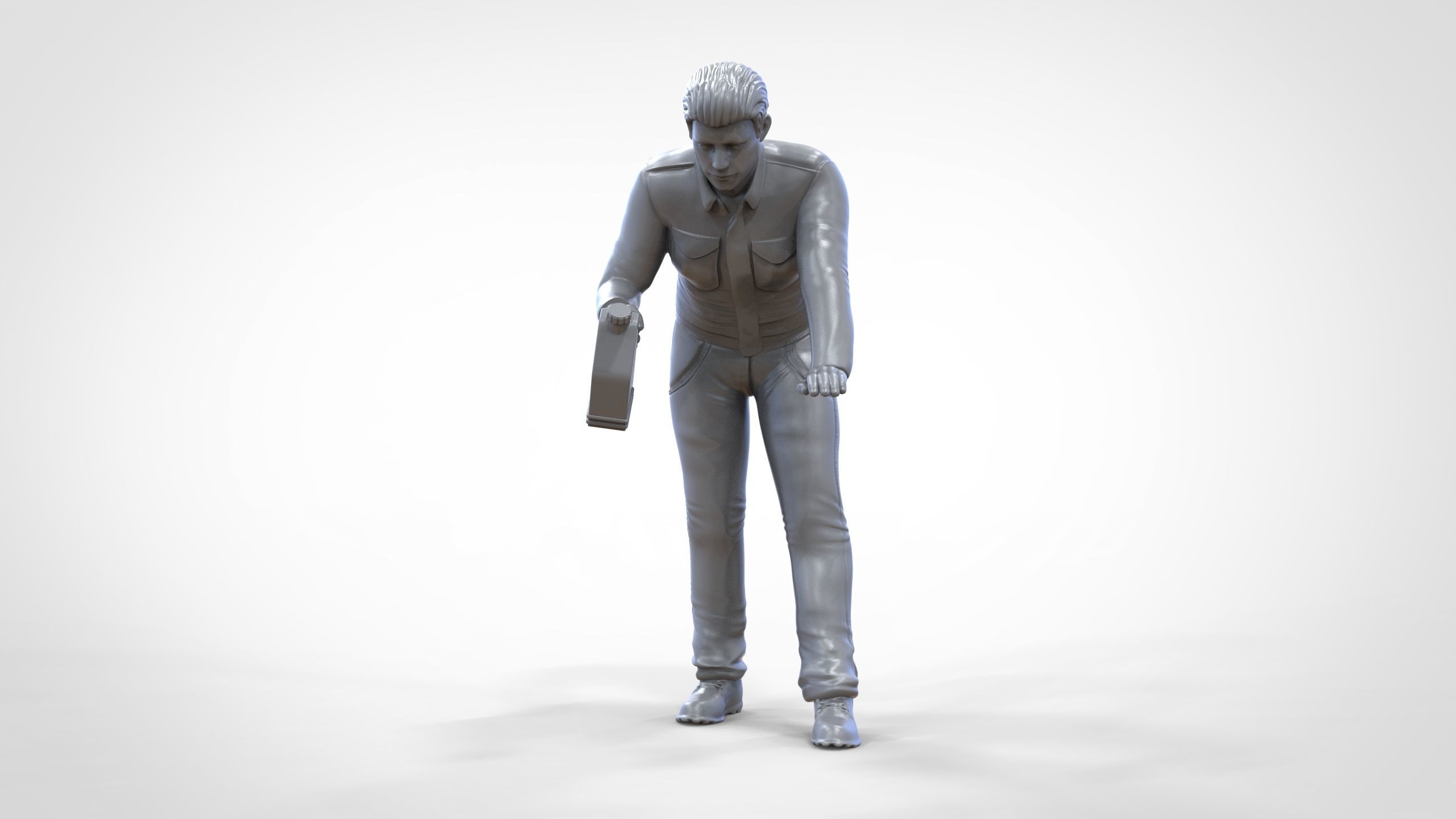 N5 Mechanic bend over Pouring Oil 3D print model_29