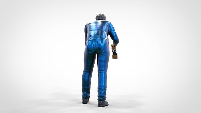N5 Mechanic bend over Pouring Oil 3D print model 7