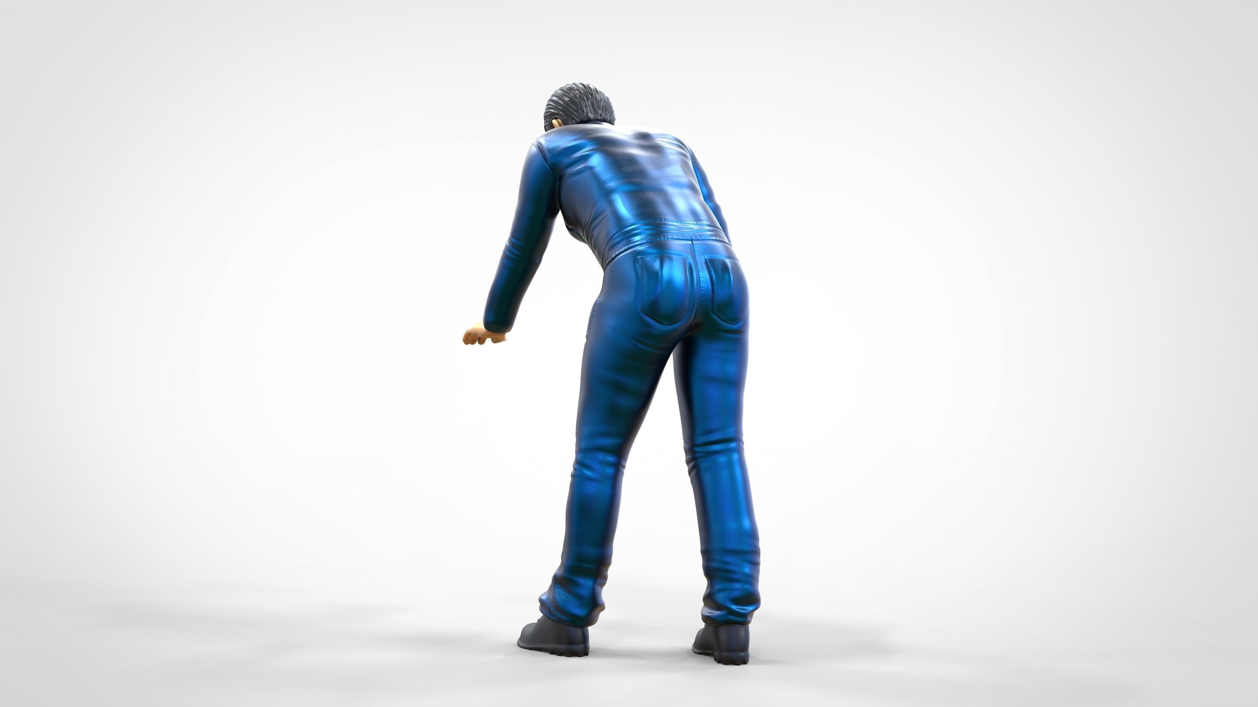 N5 Mechanic bend over Pouring Oil 3D print model_8