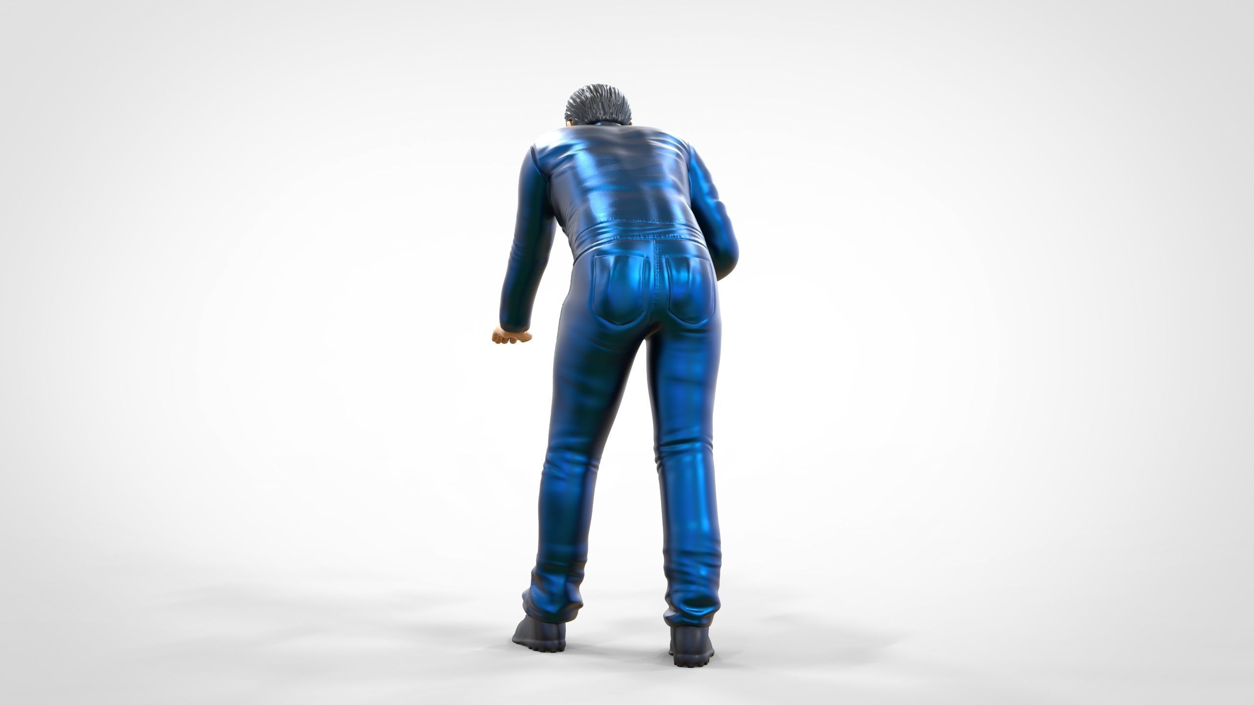 N5 Mechanic bend over Pouring Oil 3D print model_7