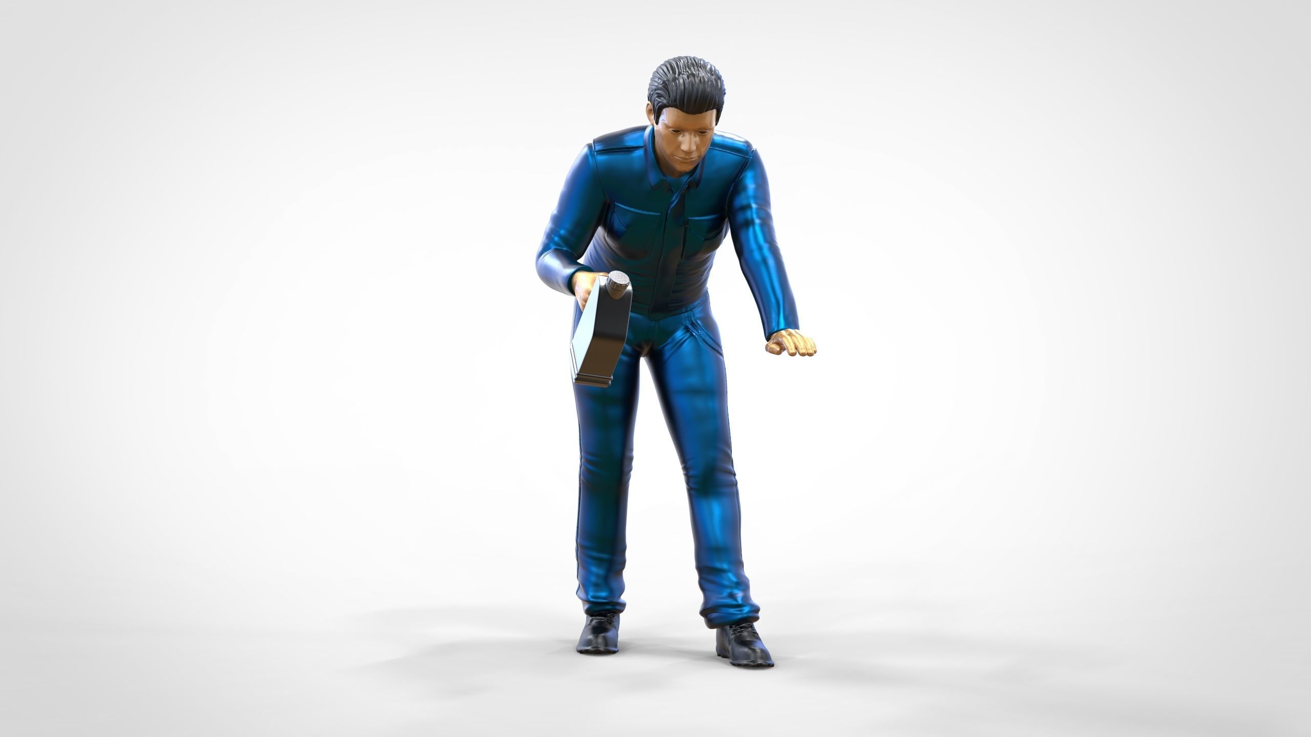 N5 Mechanic bend over Pouring Oil 3D print model_17