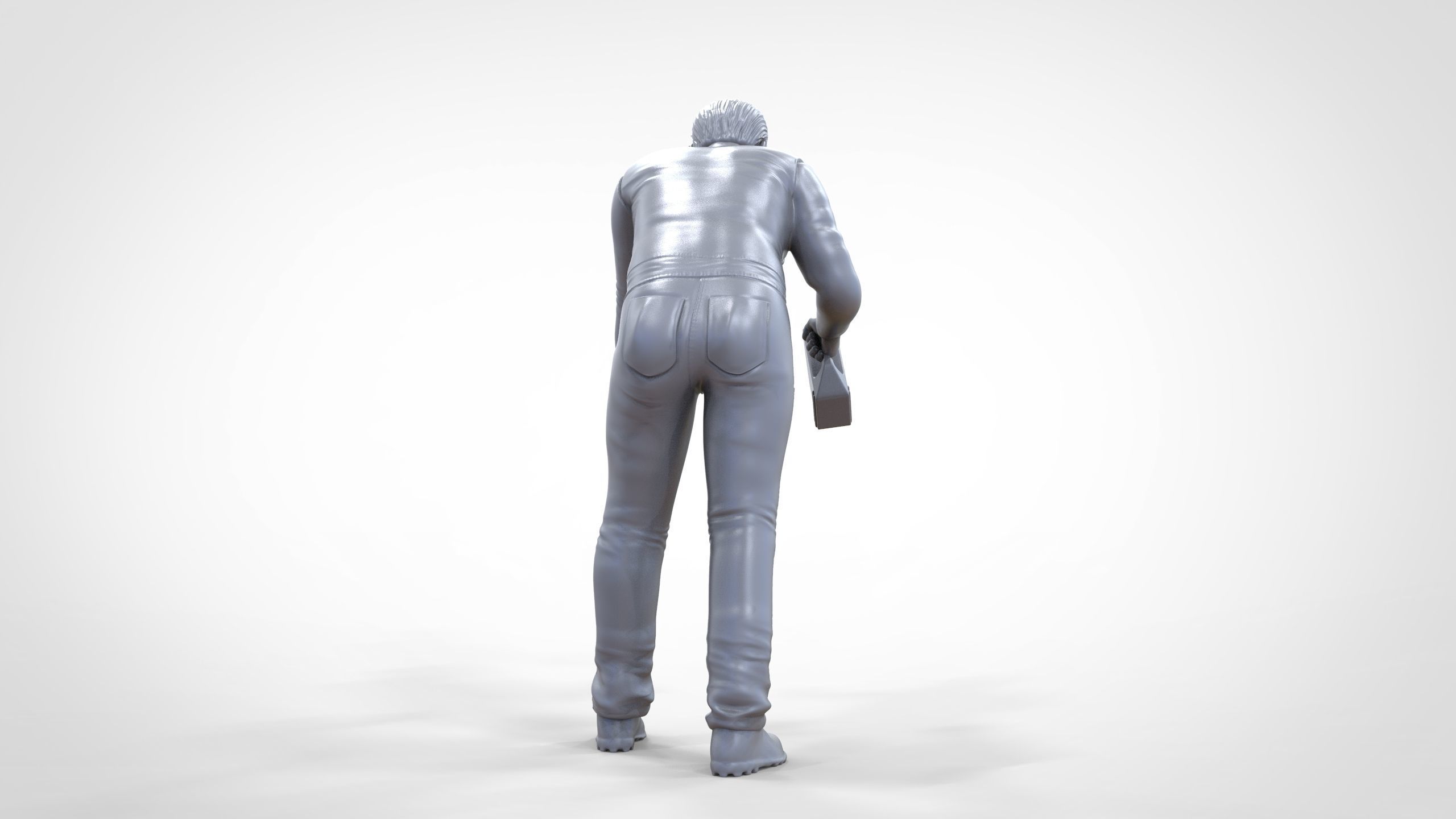 N5 Mechanic bend over Pouring Oil 3D print model_24