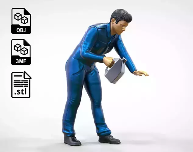 N5 Mechanic bend over Pouring Oil 3D print model