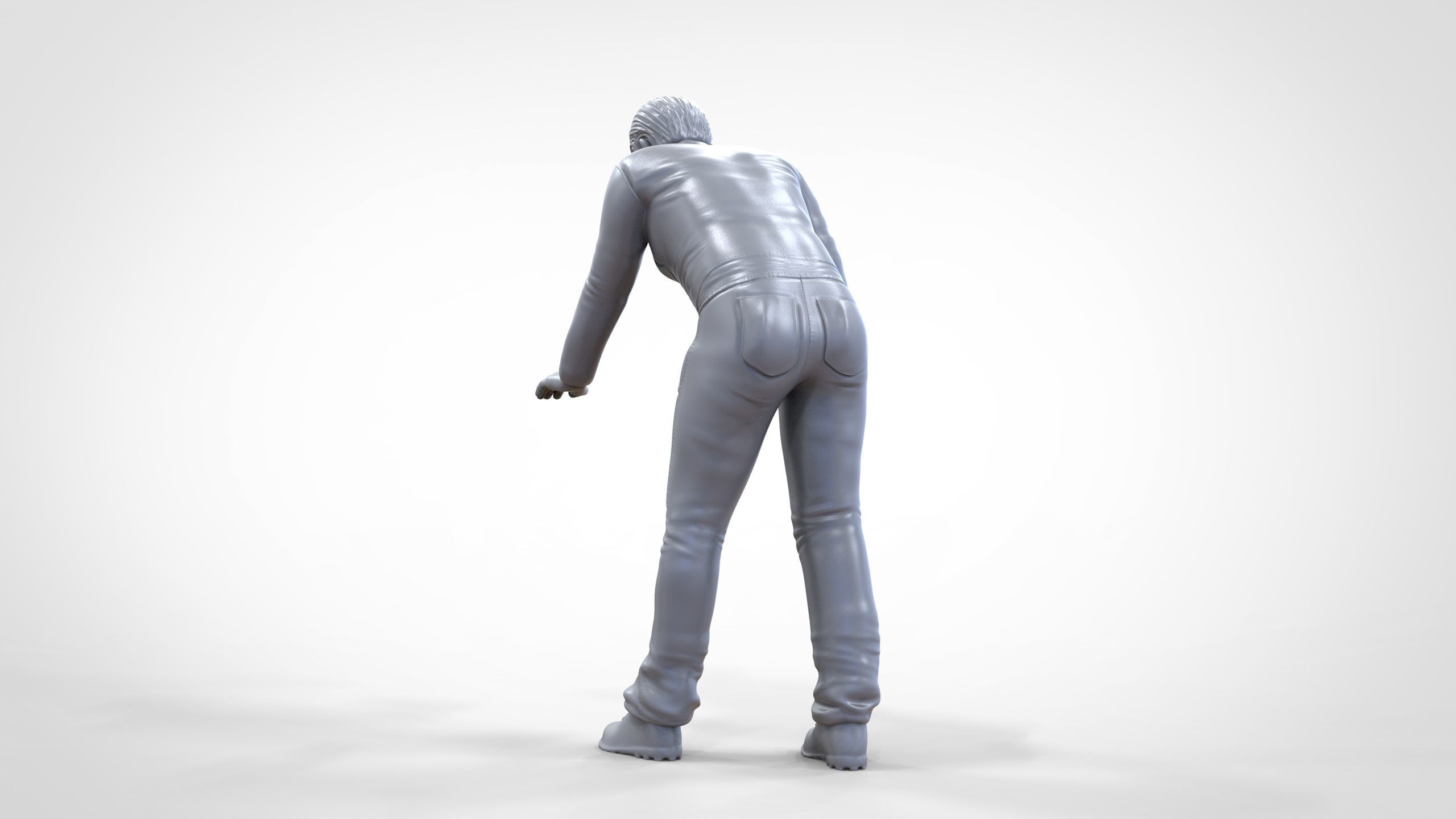 N5 Mechanic bend over Pouring Oil 3D print model_26