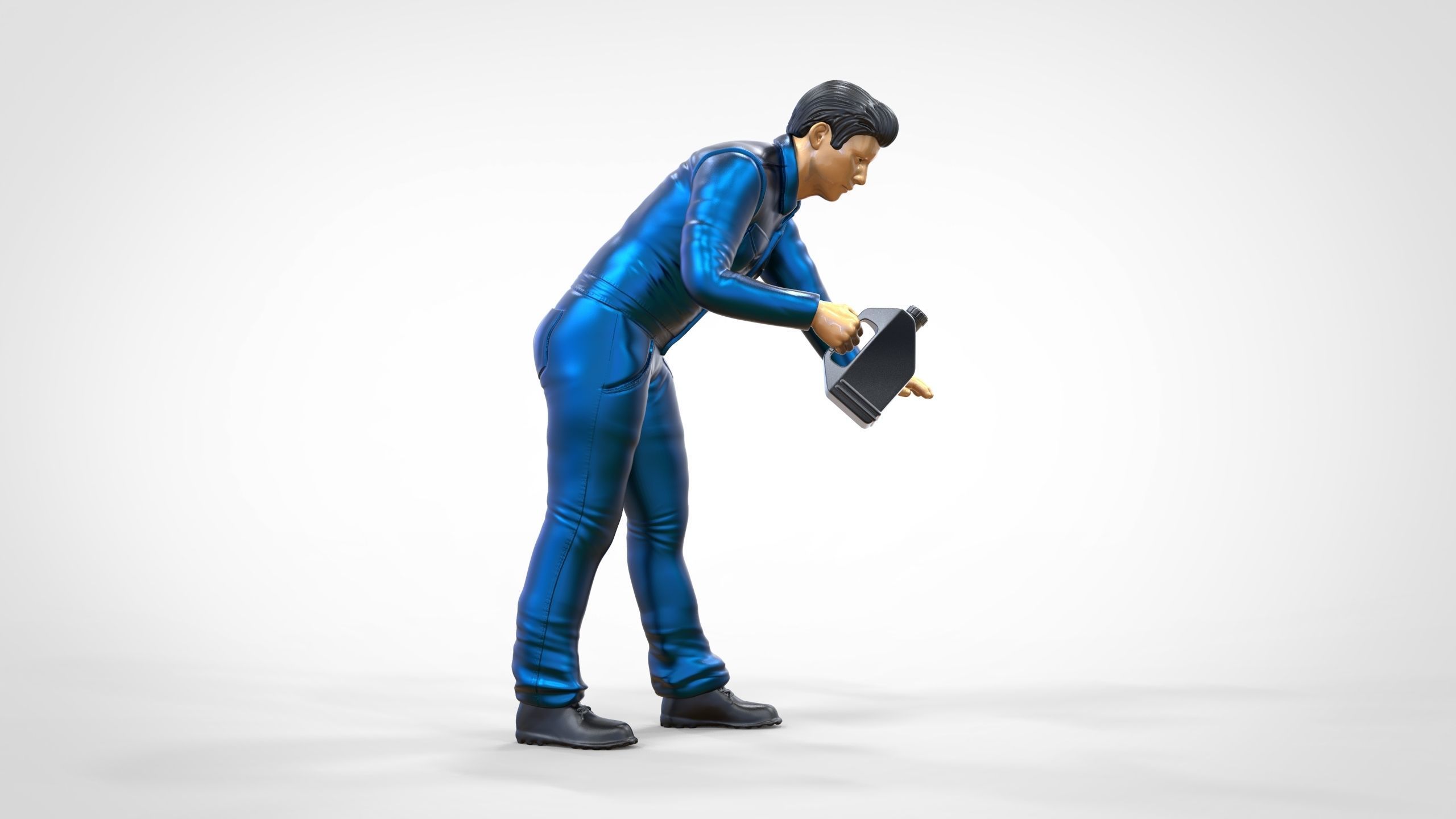 N5 Mechanic bend over Pouring Oil 3D print model_20