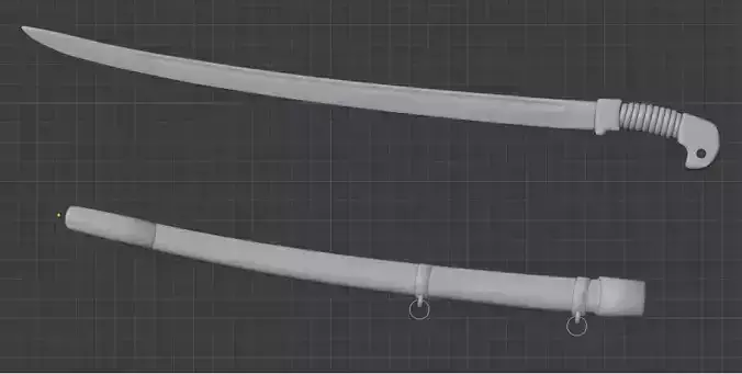 saber wooden barrel 3D model