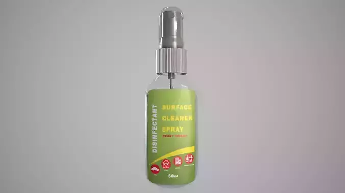 Pocket Sanitizer Low-poly 3D model