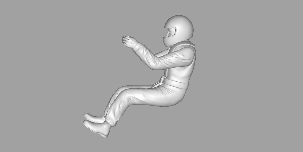 RACE CAR DRIVER FIGURINE SCALE MODEL 3D print model_2