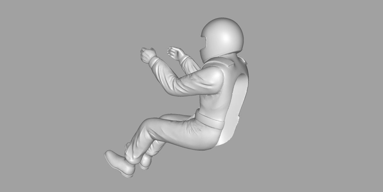 RACE CAR DRIVER FIGURINE SCALE MODEL 3D print model_3