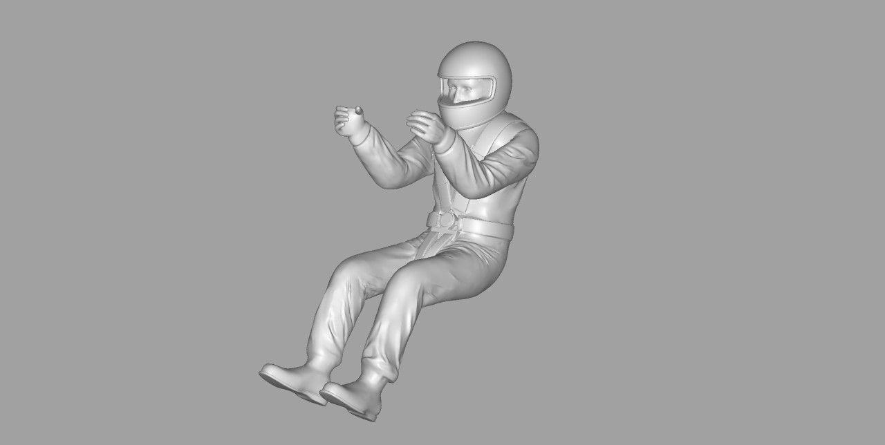 RACE CAR DRIVER FIGURINE SCALE MODEL 3D print model_1