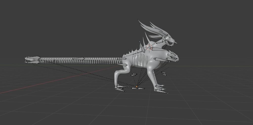 UNDEAD CHIMERA Low-poly 3D model_3