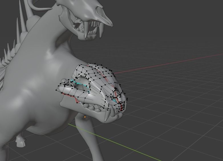 UNDEAD CHIMERA Low-poly 3D model_4