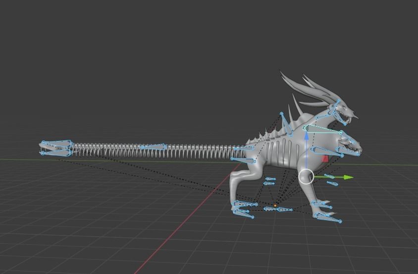 UNDEAD CHIMERA Low-poly 3D model_8