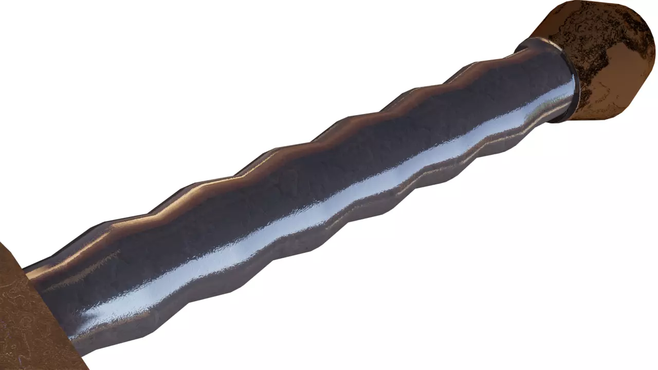 PBR Beginner Elf Sword MS Low-poly 3D model_0