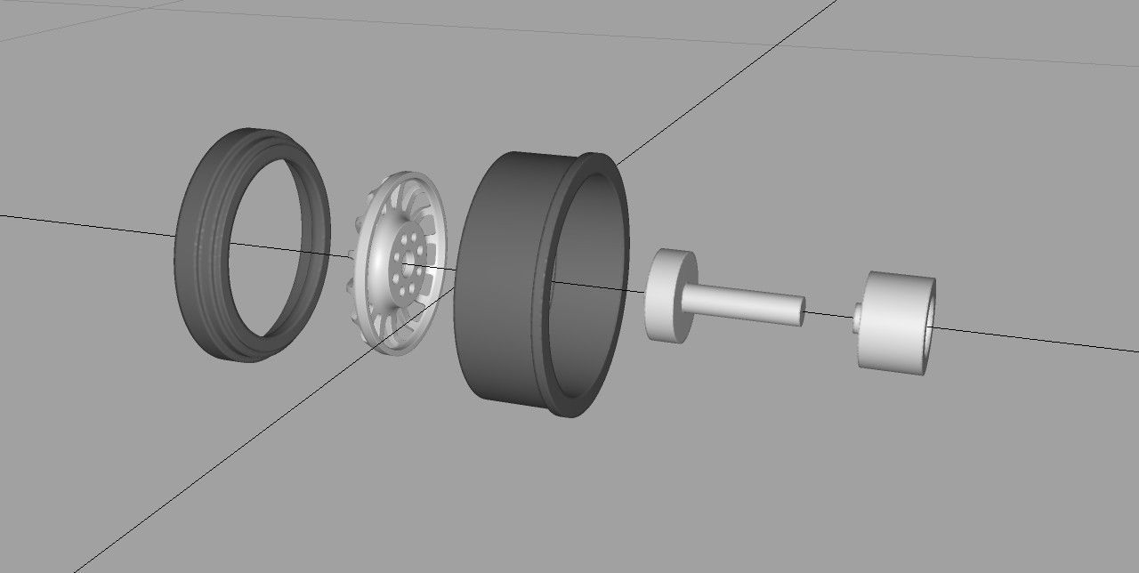 1-24 SCALE SPRINT HART RIM  16 INCH  3D print model_4