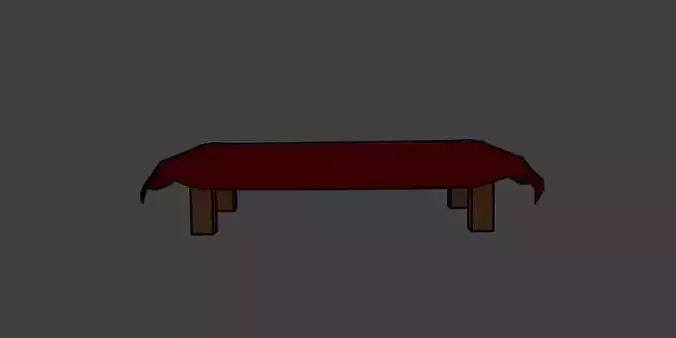 Animated Table and cloth physic Free 3D model