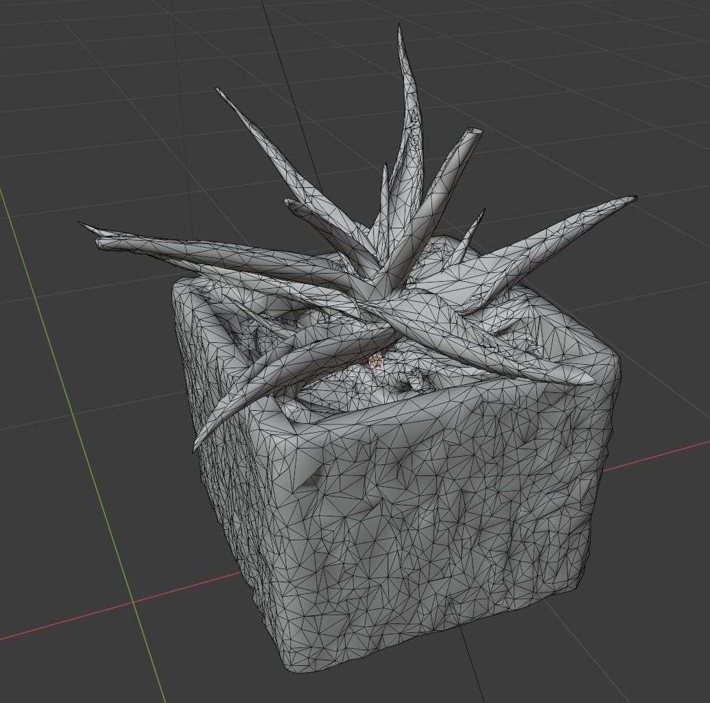Plant 3D Scan - The Aloe Low-poly 3D model_11