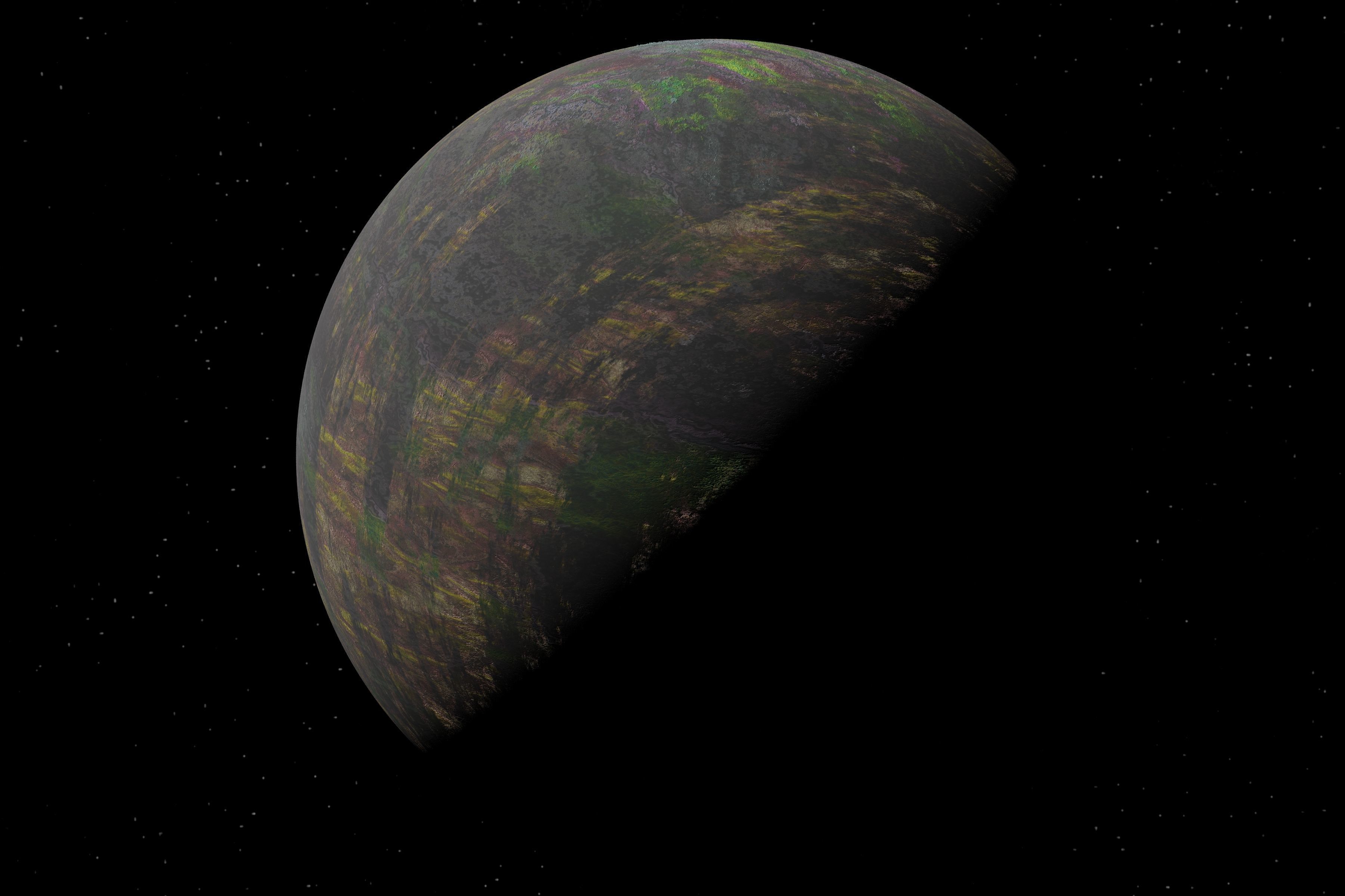 alien moon 008 Low-poly 3D model_9