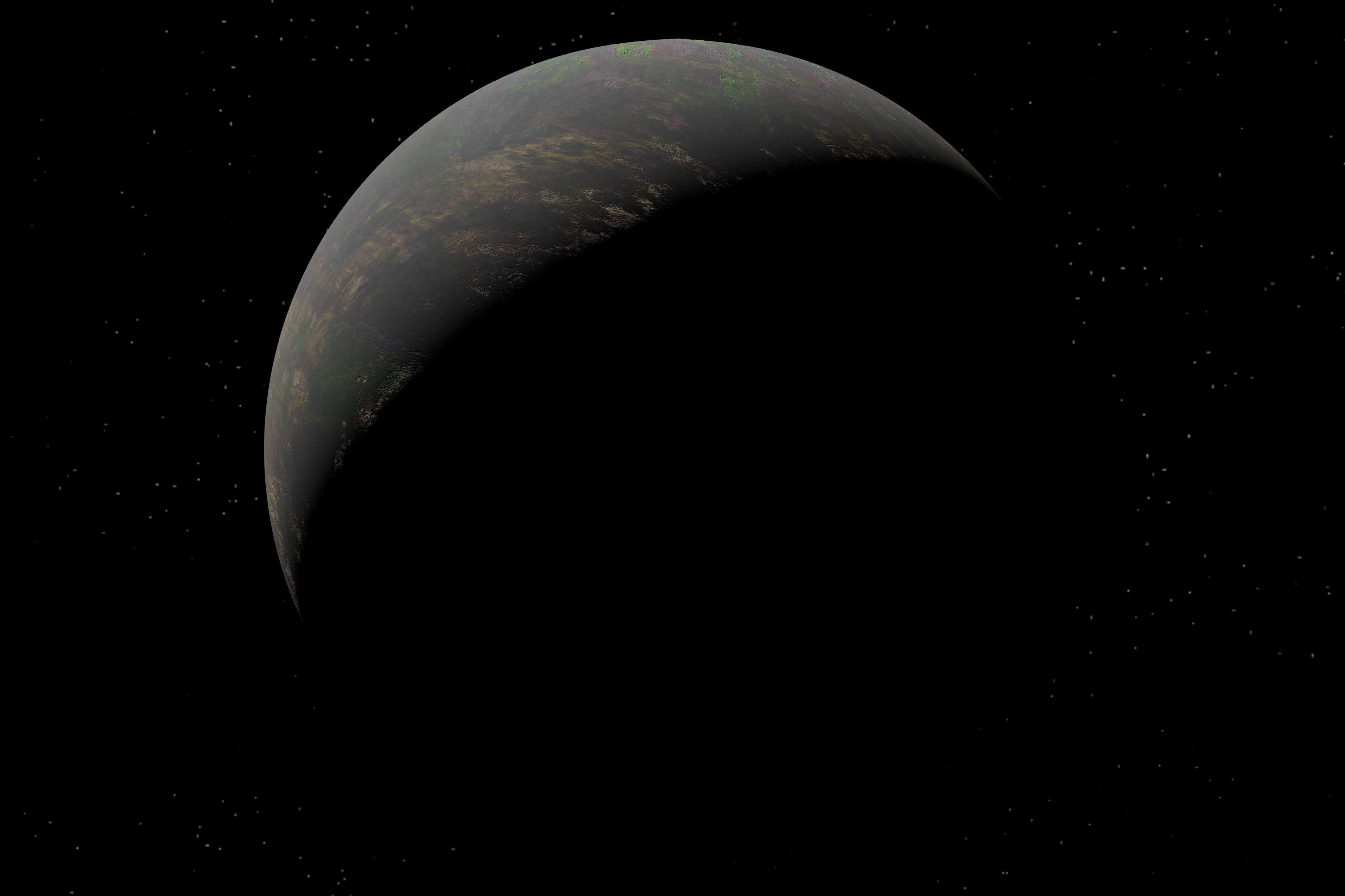 alien moon 008 Low-poly 3D model_4