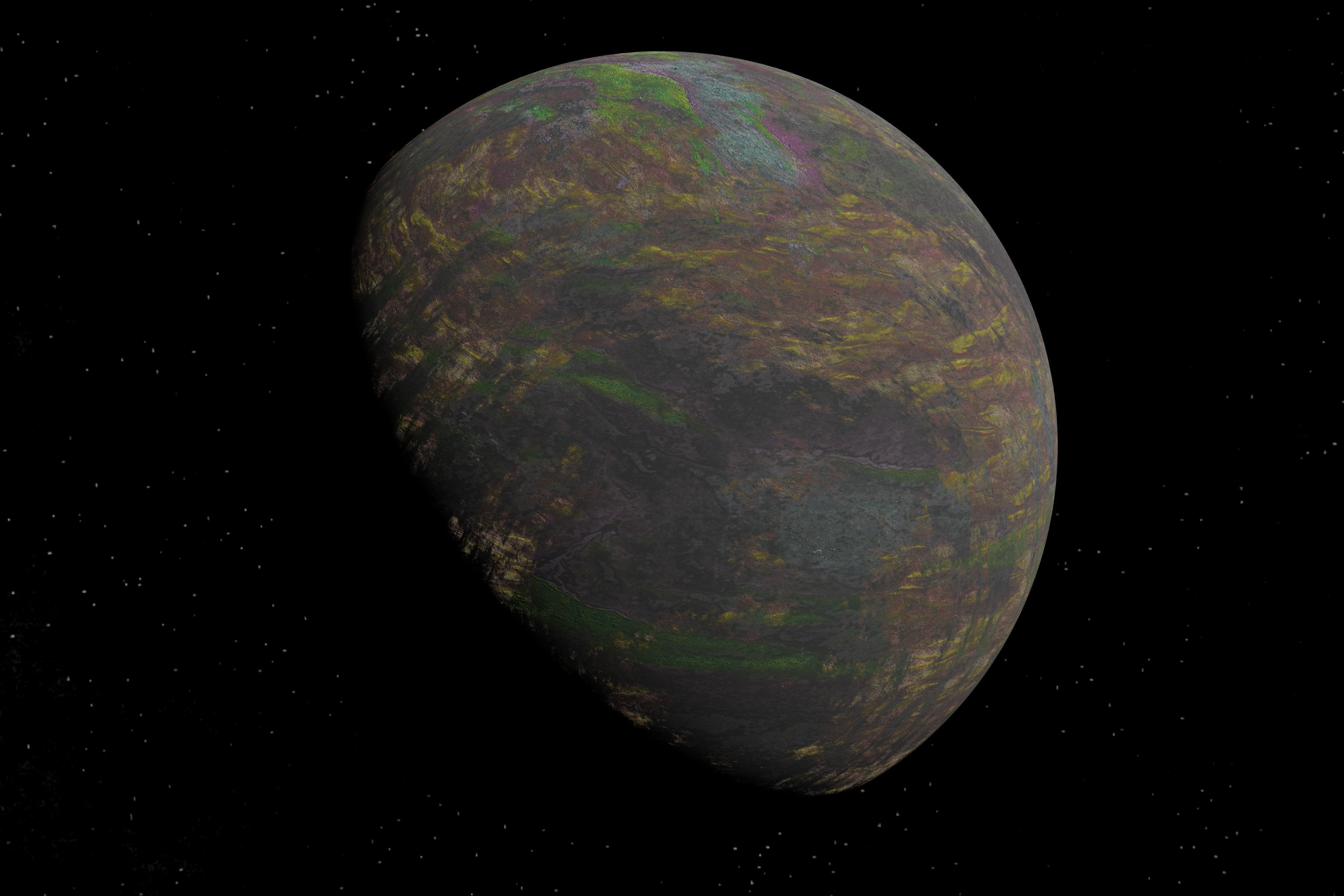 alien moon 008 Low-poly 3D model_1