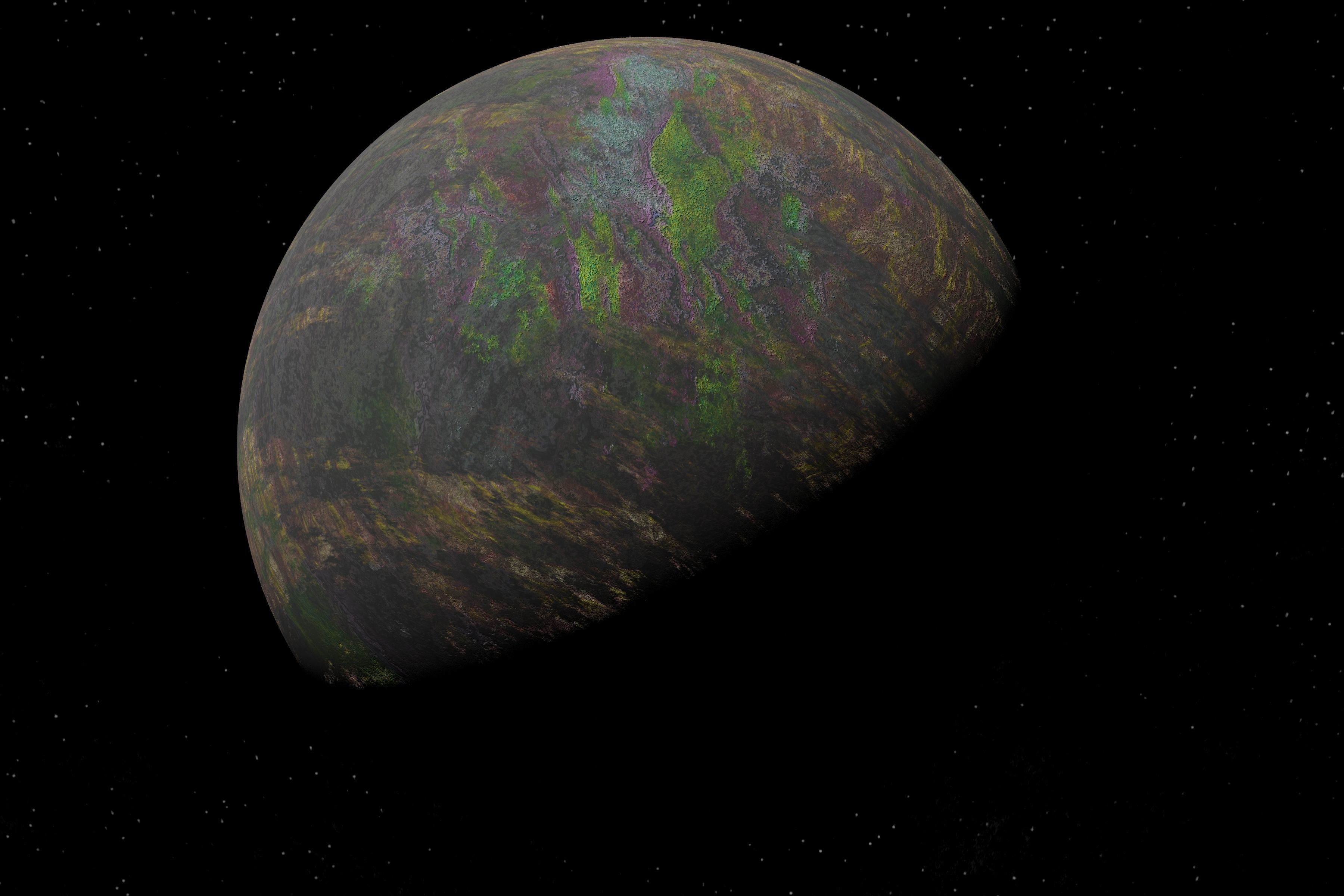 alien moon 008 Low-poly 3D model_8