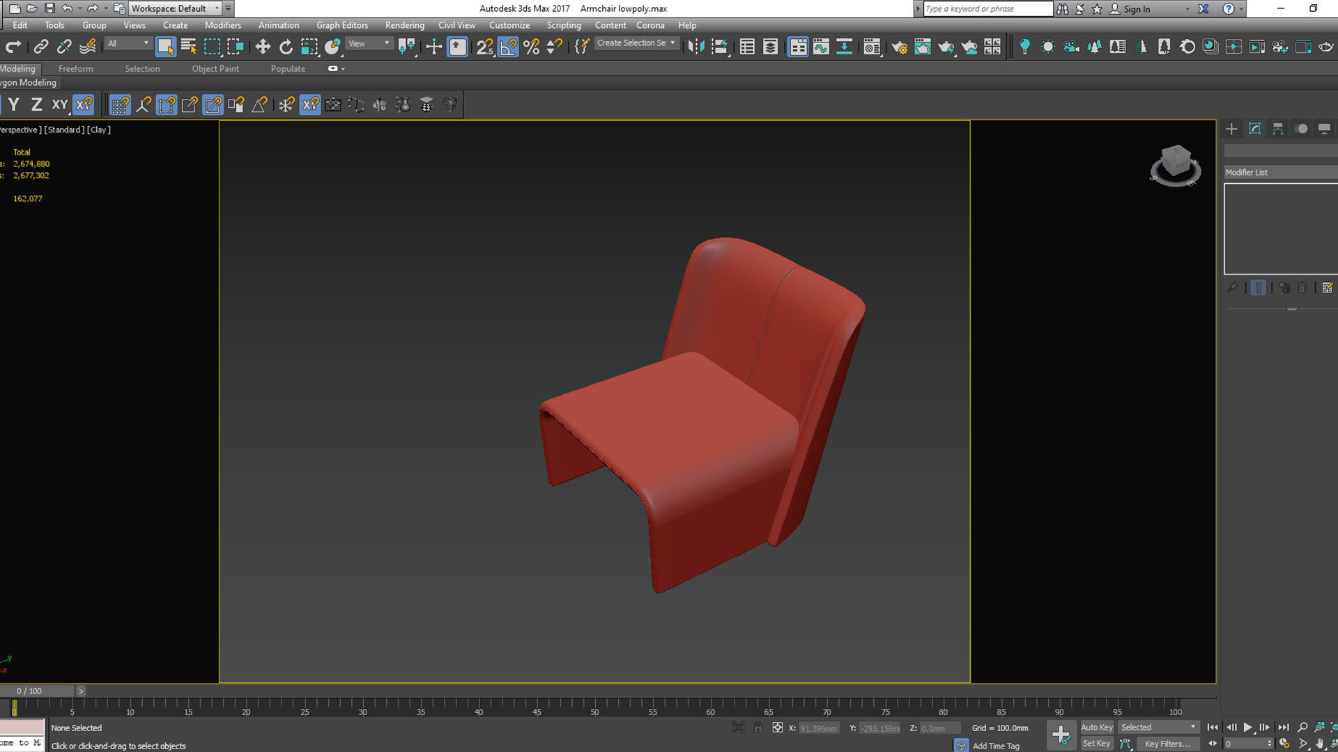 Armchair lounge chair leather Low-poly 3D model_11