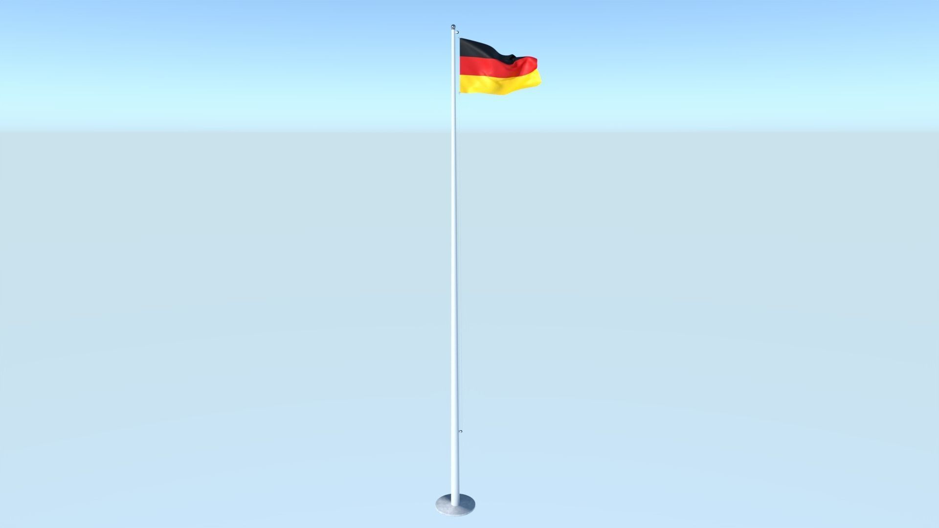 Animated Flag of Germany Low-poly 3D model_5