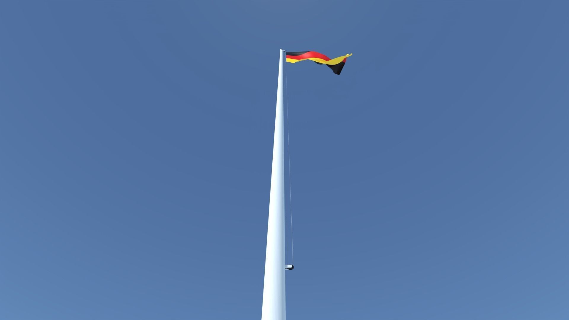 Animated Flag of Germany Low-poly 3D model_4