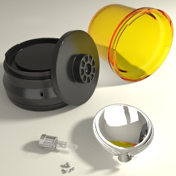 Rotating beacon 3D model_1