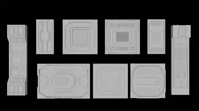 Sci-Fi Planes - 9 pieces