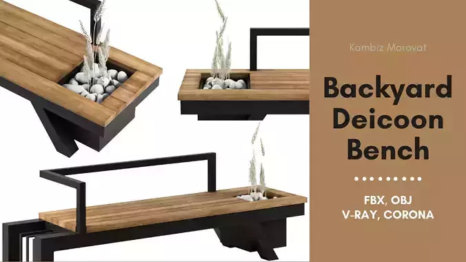 Backyard Deicoon Bench 3D model