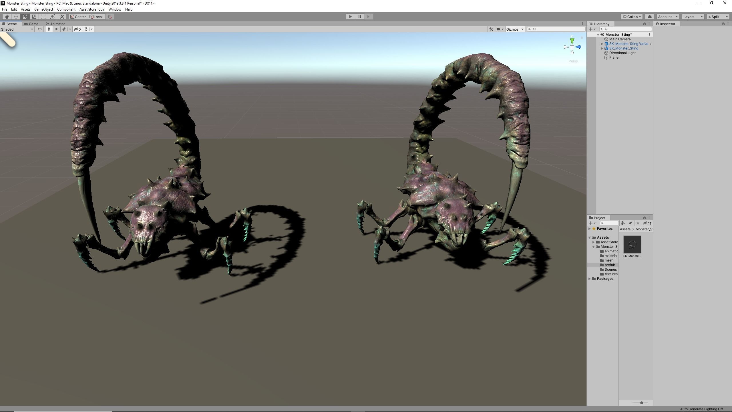 Monster sting Low-poly 3D model_5