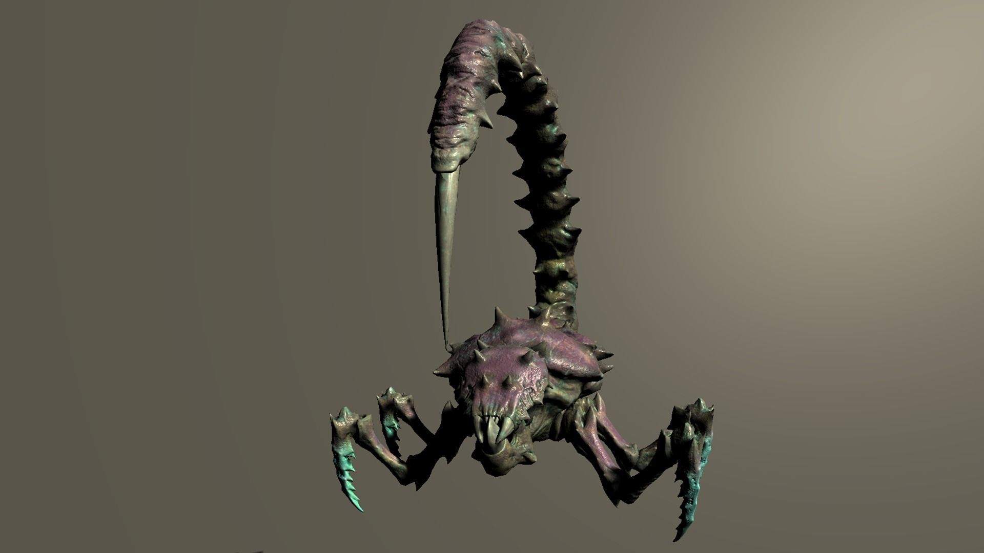 Monster sting Low-poly 3D model_2