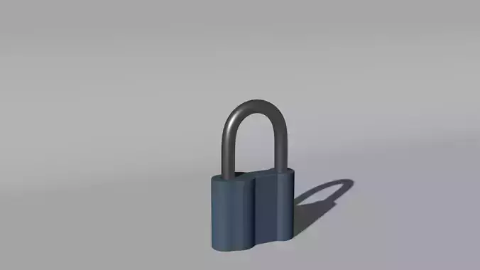 The padlock 3D model