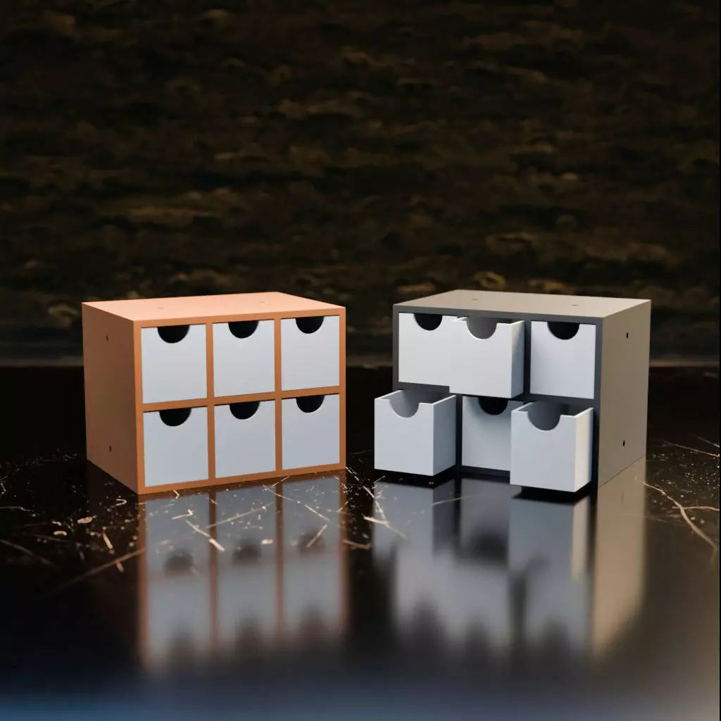 020L LA Unit Large 6x Drawer 3D print model_0