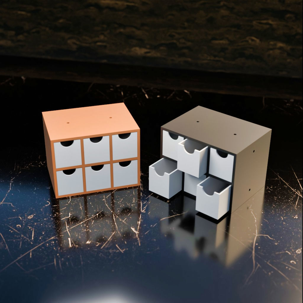 020L LA Unit Large 6x Drawer 3D print model_1