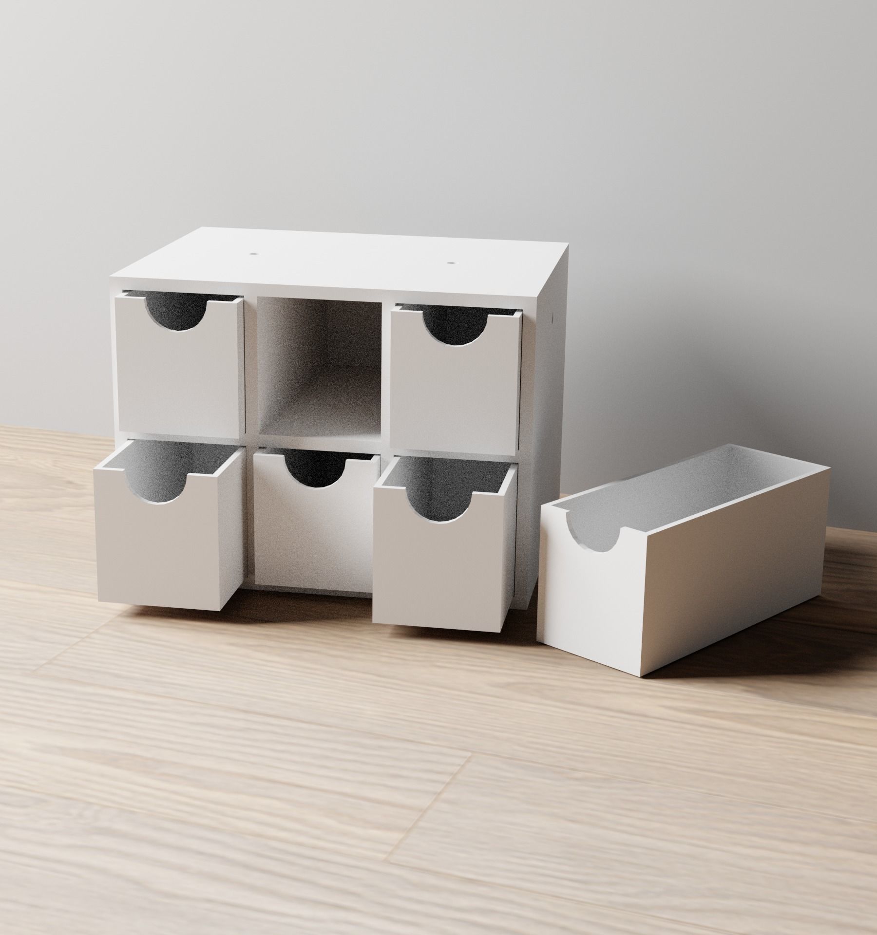 020L LA Unit Large 6x Drawer 3D print model_2