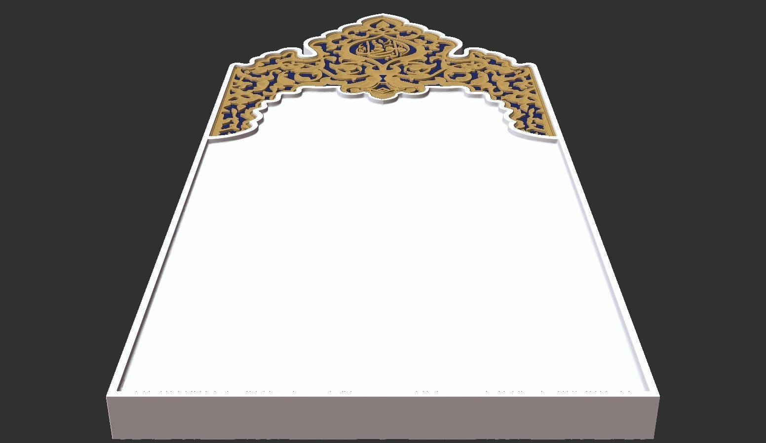 Islamic Memorial Tombstone 3D print model_6