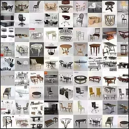 Tables and Chairs 3D model
