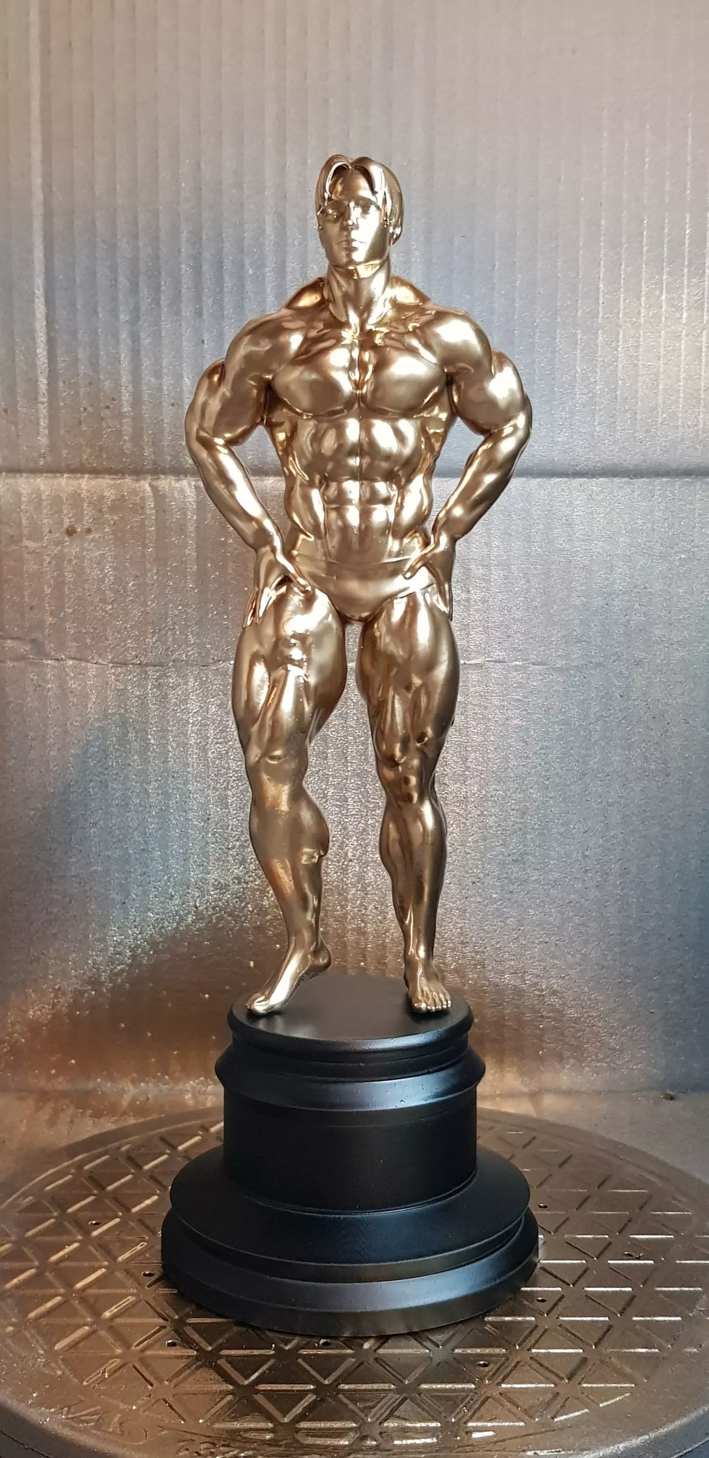 Male Bodybuilder Trophy 3D model_0
