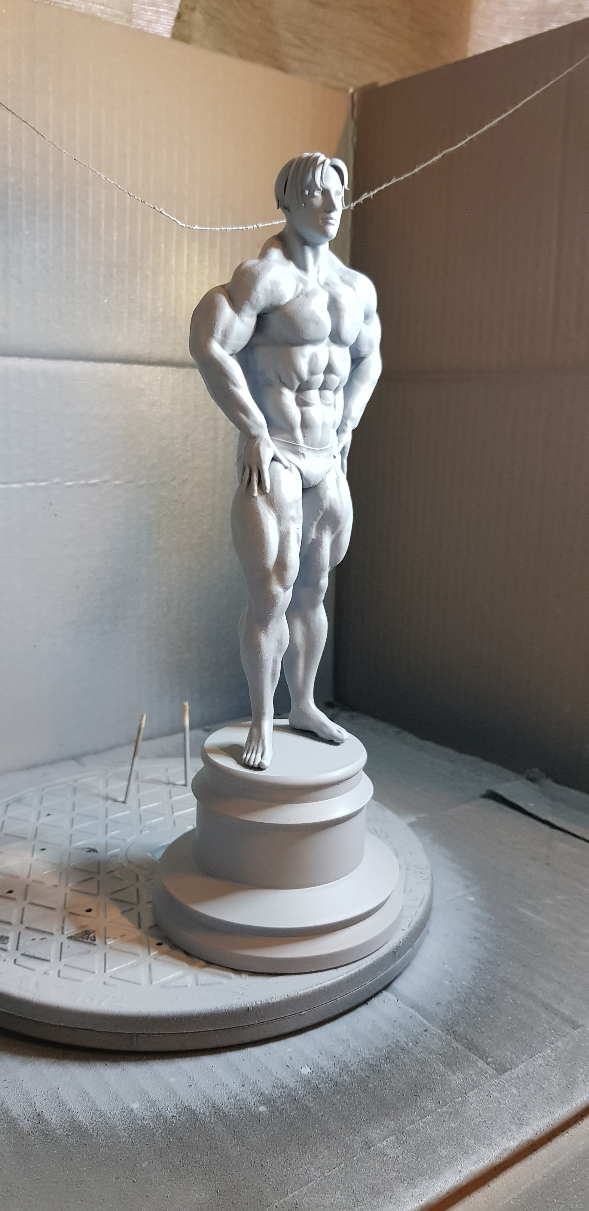 Male Bodybuilder Trophy 3D model_3